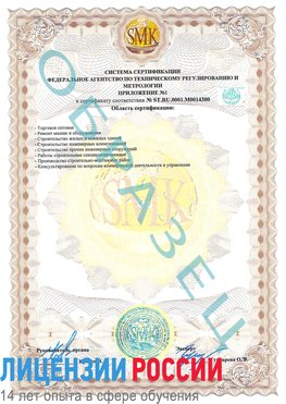Образец сертификата соответствия (приложение) Саракташ Сертификат OHSAS 18001